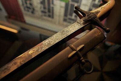 British General Scimitar sword and scabbard. 1840.