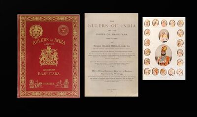 The Rulers of India and the Chiefs of Rajputana (1550-1897). Thomas Holbein Hendley. 1897. 