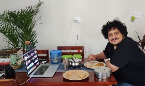Abhishek at his home. Bangalore. 2021.