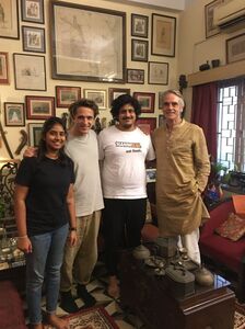 Jermy Irons, his son with Aastha and Abhishek at our home. November 2019.