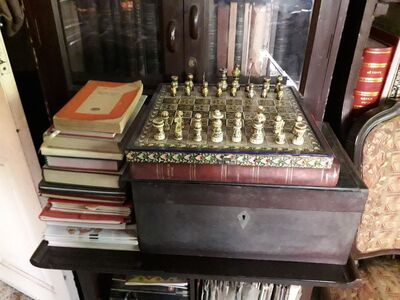Libray. Chess Board Kashmir. January 2021.
