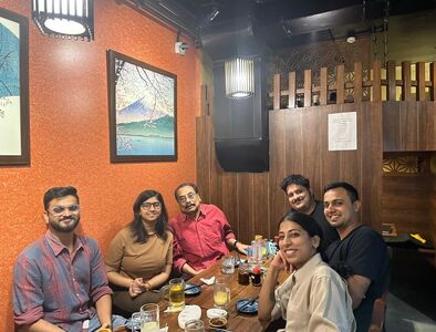 Abhishek and Astha and their colleagues from Openhouse for a get-together. May 2023.