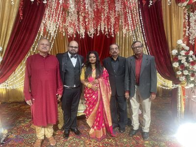 Marriage reception of Saham, son of my friend, Mayukh Banerjee, December 2023.