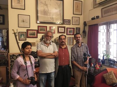 Aniruddha Dhar. Writer, Documentary Film Maker, Journalist with his team. November 2018.