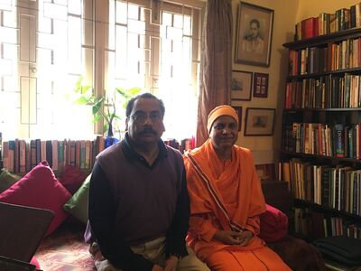 Swami Asimatmananda. Ramakrishna Mission Kishanpur. February 2019.