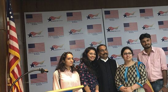 America — Calcutta Connect | With members of the audience after the presentation