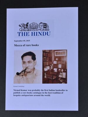 Mecca of Rare Books | Mentions Aloke Kumar | The Hindu, September 2015 — Page 1