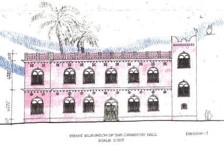 Front Elevation of Community Hall