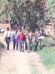 The then Municipal Commissioner, Asim Burman visiting the Park during the making