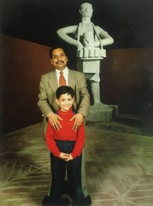 Opening Day. February 2001. With my son Abhishek