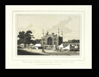 The Gate looking at the Mausoleum of Emperor Akbar at Agra | by Thomas & William Daniell