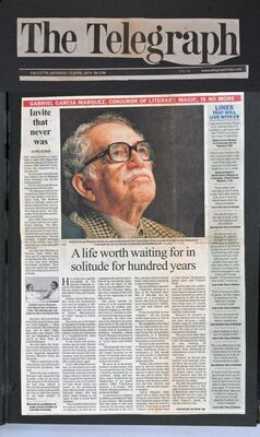Gabriel Garcia Marquez (An Obituary) | Published in The Telegraph - 19th April, 2014