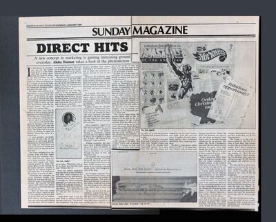 Direct Hits | Published in Sunday Magazine,  Business Standard - 6th January, 1991