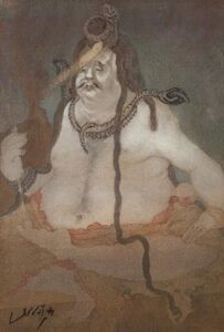 Mahadev. Abanindranath Tagore. 1913/14. Watercolour.